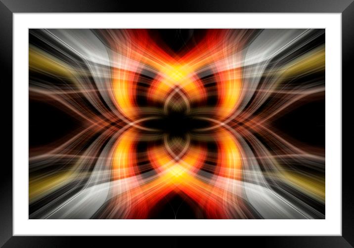 Heat Themed Abstract Art Framed Mounted Print by Jonathan Thirkell