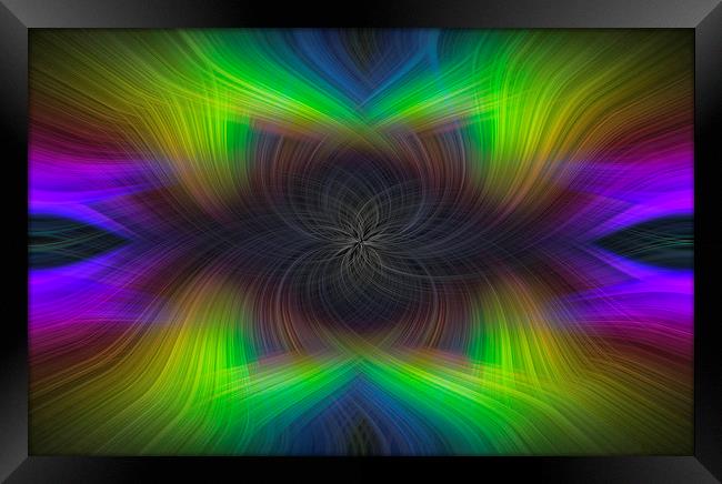 Rainbow Abstract Framed Print by Jonathan Thirkell