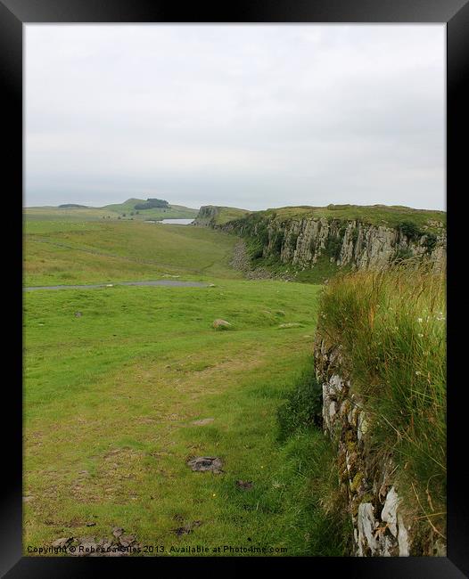 Hadrians Wall Framed Print by Rebecca Giles