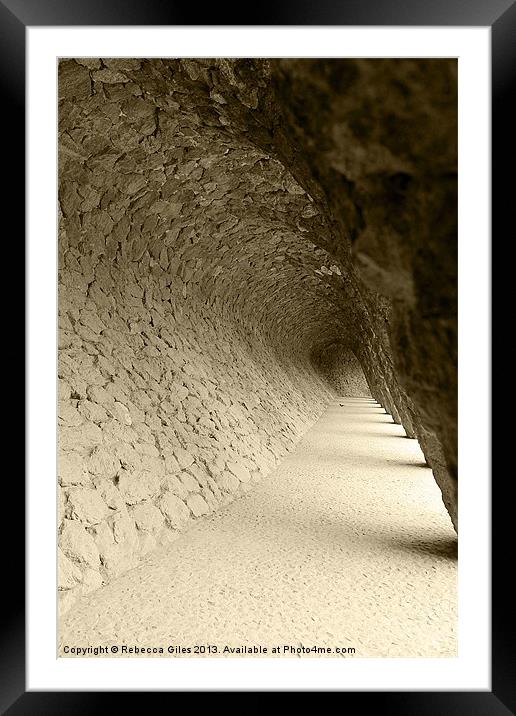 Tunnel to nowhere Framed Mounted Print by Rebecca Giles