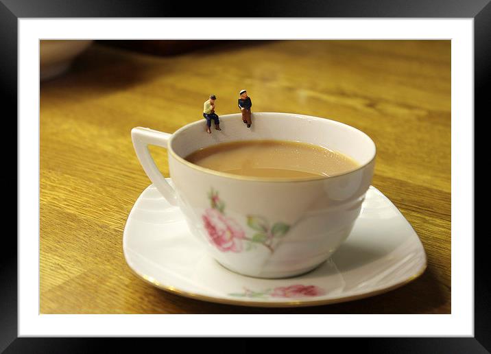 Tea for two Framed Mounted Print by Rebecca Giles