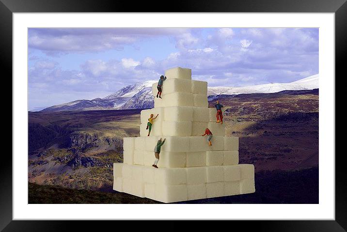 Climb every mountain Framed Mounted Print by Rebecca Giles