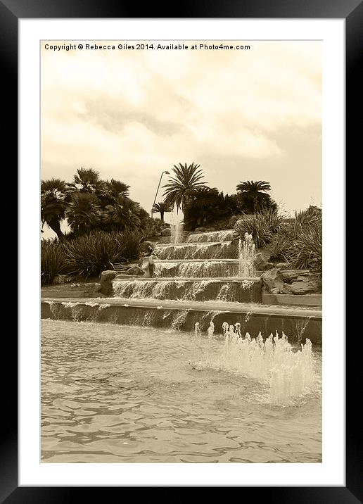  Fountain of Dreams (Sepia) Framed Mounted Print by Rebecca Giles