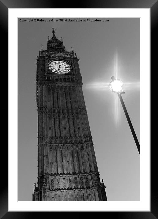  Big Ben Framed Mounted Print by Rebecca Giles