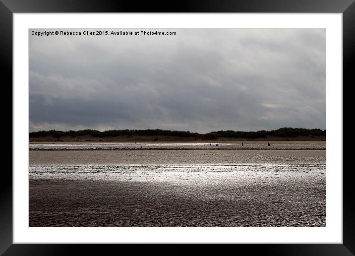  Titchwell Marsh Reflection (North Norfolk)  Framed Mounted Print by Rebecca Giles