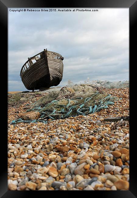 Dungeness Framed Print by Rebecca Giles