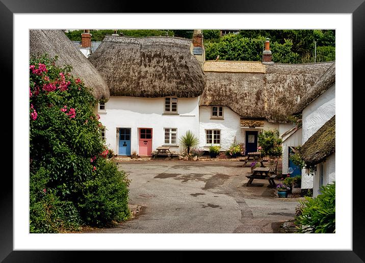 Cottages at Hope Cove Framed Mounted Print by Jay Lethbridge