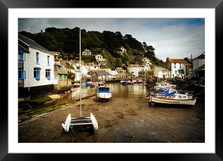 Polperro Harbour Life Framed Mounted Print by Jay Lethbridge