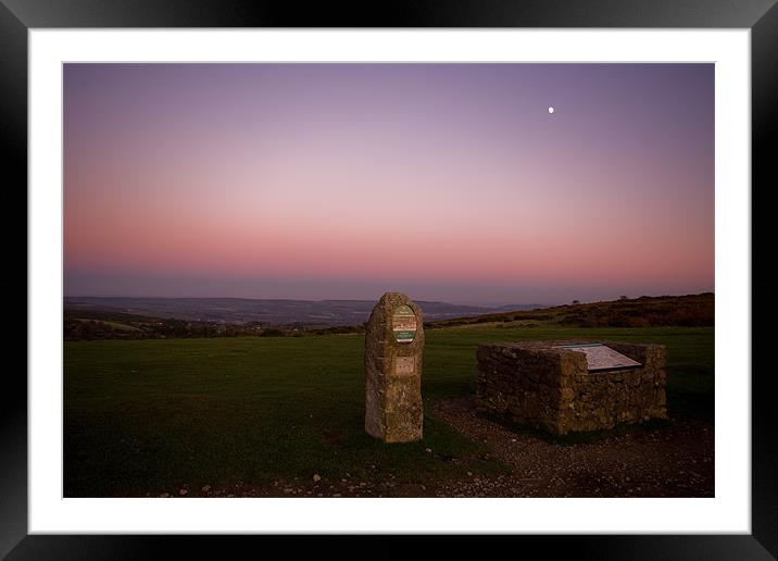 Sunset at Haytor on Dartmoor Framed Mounted Print by Jay Lethbridge