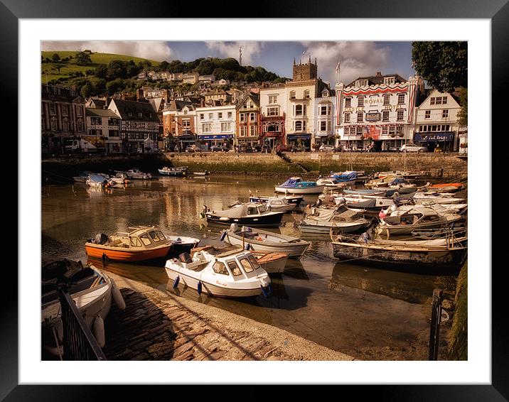 Dartmouth Town Harbour Framed Mounted Print by Jay Lethbridge