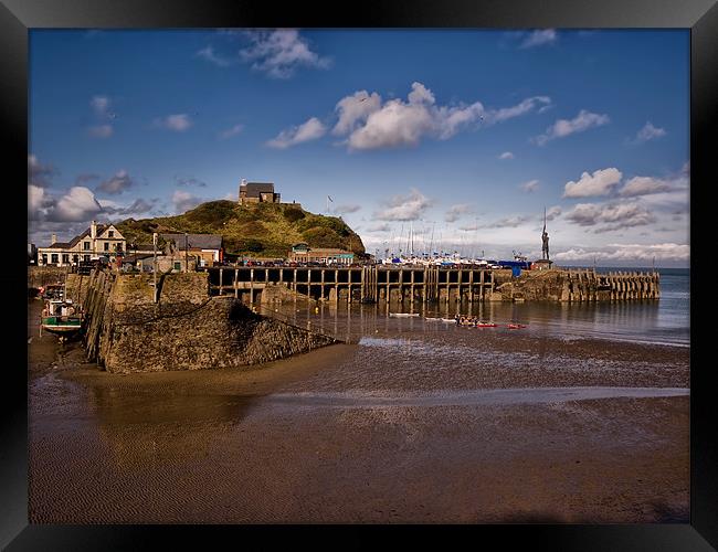 Ilfracombe Harbour and St Nicholas Chapel Framed Print by Jay Lethbridge