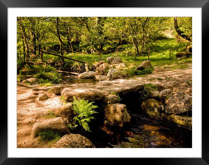 Becca Brook, Dartmoor National Park Framed Mounted Print by Jay Lethbridge
