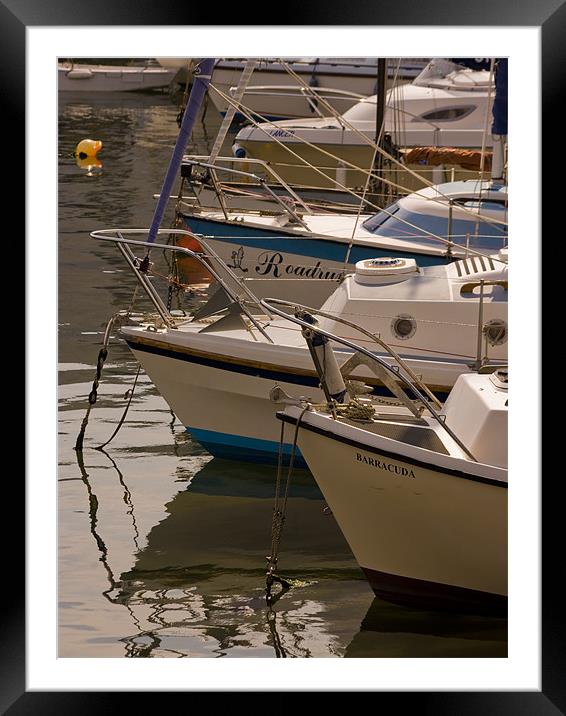 Bow of the Boats Framed Mounted Print by Jay Lethbridge