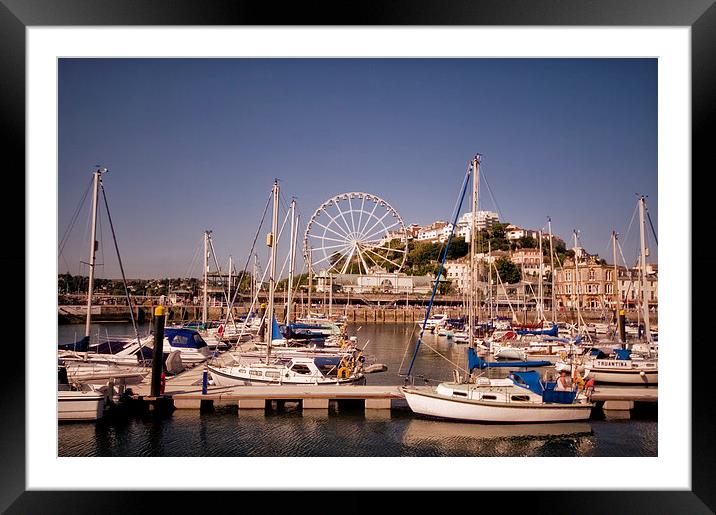 Torquay Harbour and Big Wheel Framed Mounted Print by Jay Lethbridge