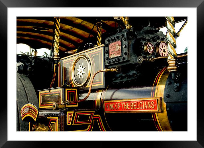 King of the Belgians Steam Engine Framed Mounted Print by Jay Lethbridge