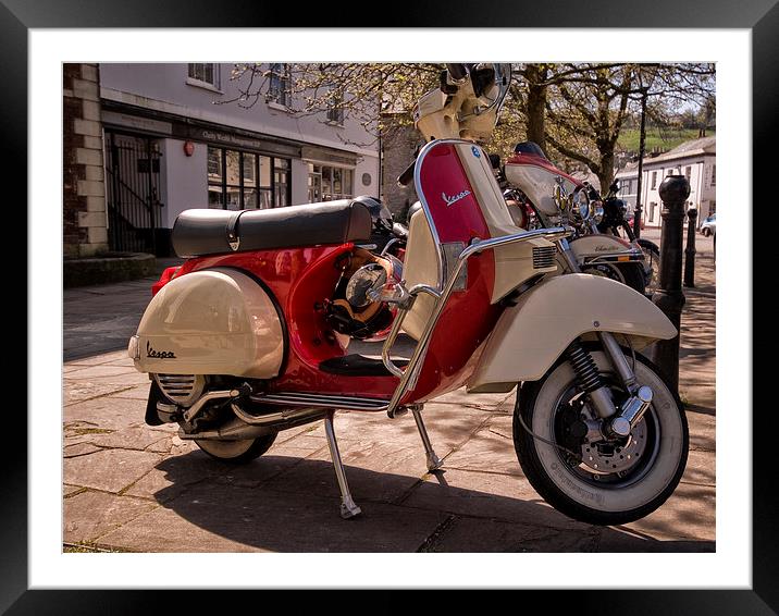 Vespa Moped Framed Mounted Print by Jay Lethbridge
