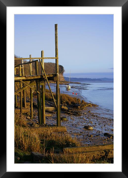 Lydney beach Framed Mounted Print by mike fox