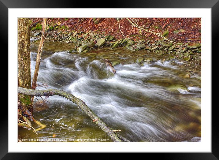 Creek Framed Mounted Print by peter campbell
