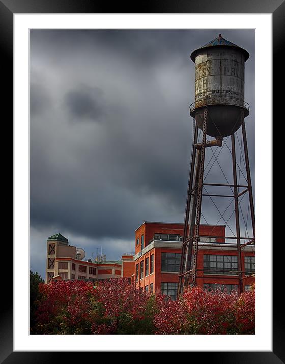 Water Tower Framed Mounted Print by peter campbell
