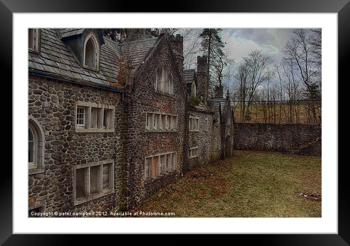 Castle in NY Framed Mounted Print by peter campbell