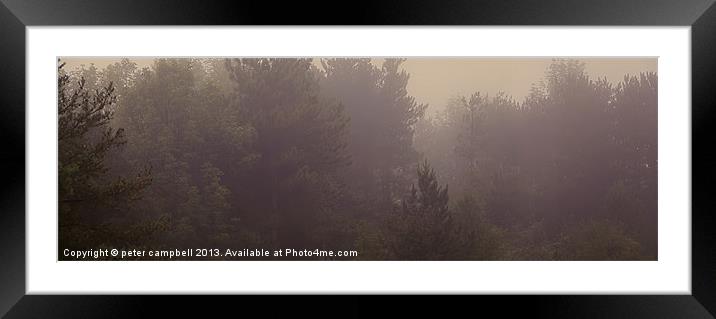 Mountain Fog Framed Mounted Print by peter campbell
