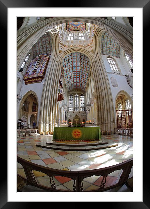 St Edmundsbury Cathedral Framed Mounted Print by Nicholas Burningham