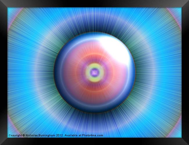 Abstract eye Framed Print by Nicholas Burningham