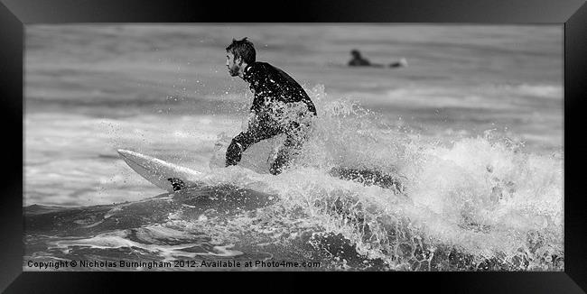 Surfer Framed Print by Nicholas Burningham