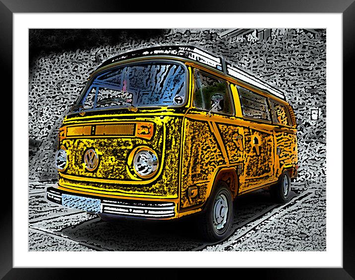 VW Camper Framed Mounted Print by Anthony Palmer-Greene
