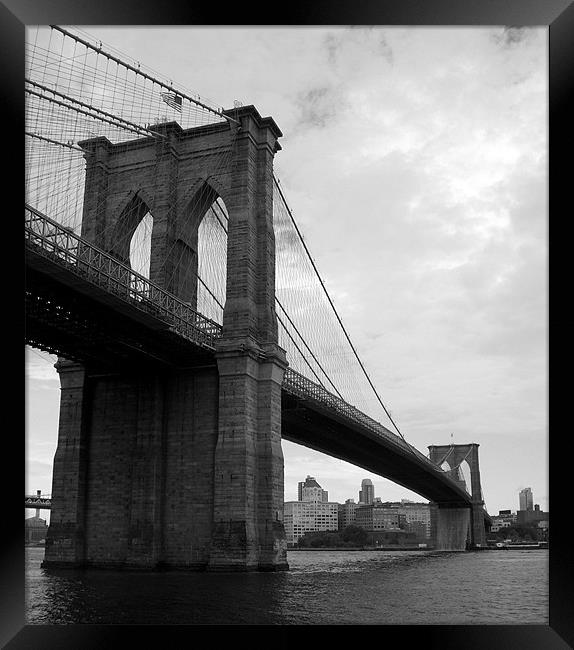 Brooklyn Bridge Framed Print by Anthony Palmer-Greene