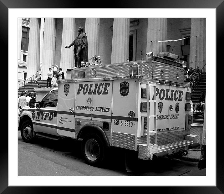 NYPD Framed Mounted Print by Anthony Palmer-Greene