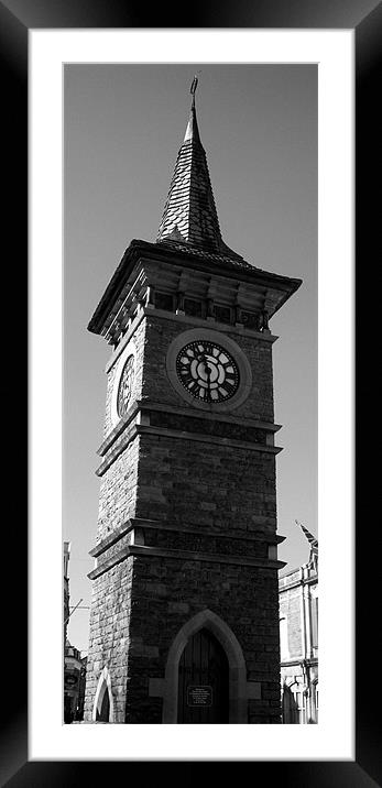 Clock Tower Framed Mounted Print by Anthony Palmer-Greene