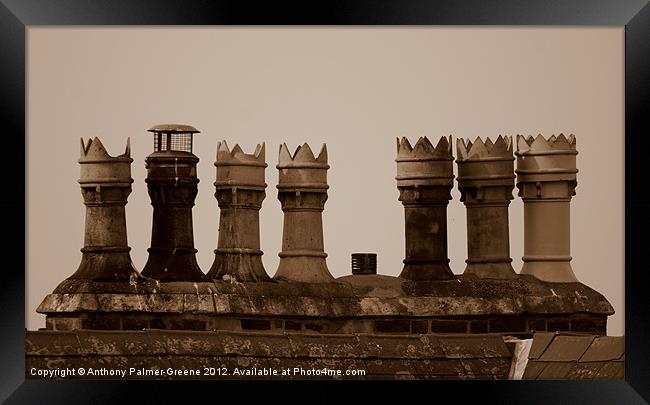 Chimney Pots Framed Print by Anthony Palmer-Greene