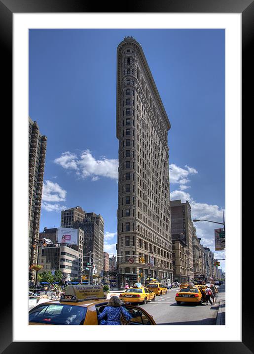 Flat Iron Building Framed Mounted Print by Phil Emmerson