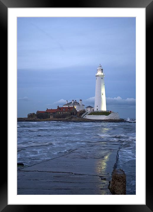 St Mary's Lighthouse Framed Mounted Print by Phil Emmerson