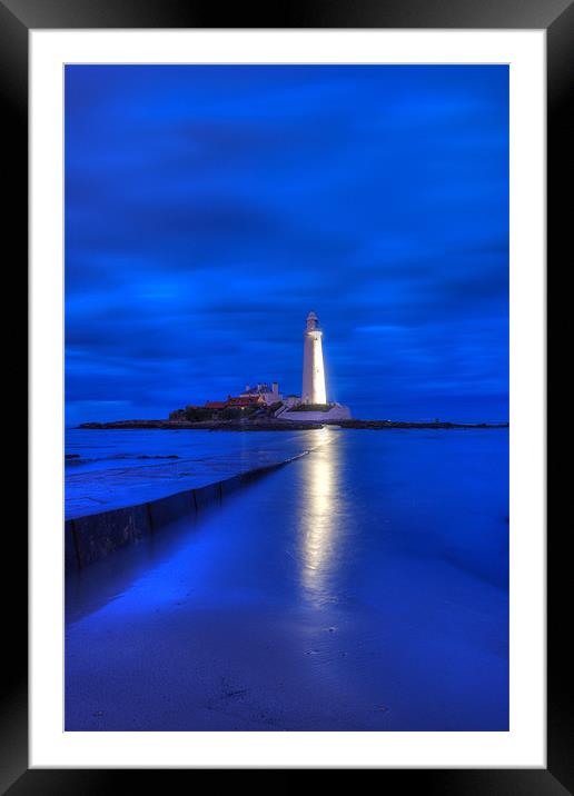 St Marys Lighthouse Framed Mounted Print by Phil Emmerson