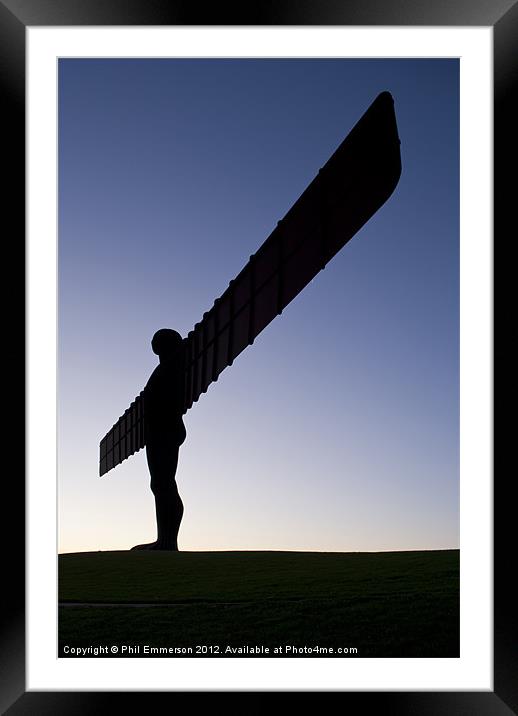 Angel of the North Framed Mounted Print by Phil Emmerson