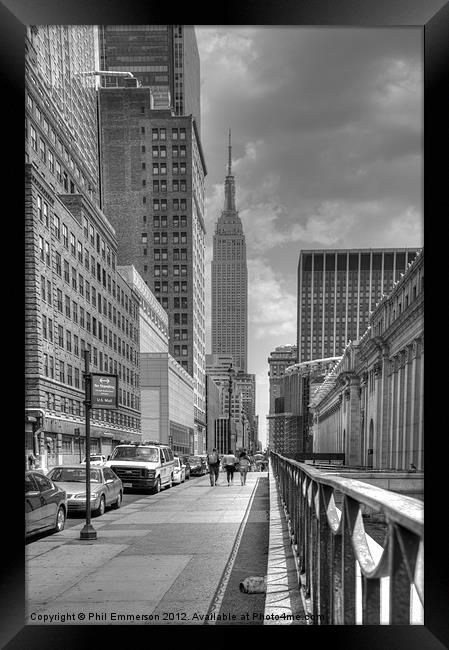 Empire State HDR Framed Print by Phil Emmerson
