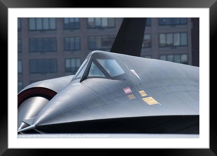 SR-71 Blackbird Framed Mounted Print by Phil Emmerson