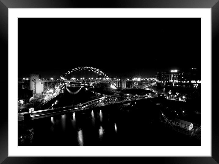 Tyne Bridges Framed Mounted Print by Phil Emmerson