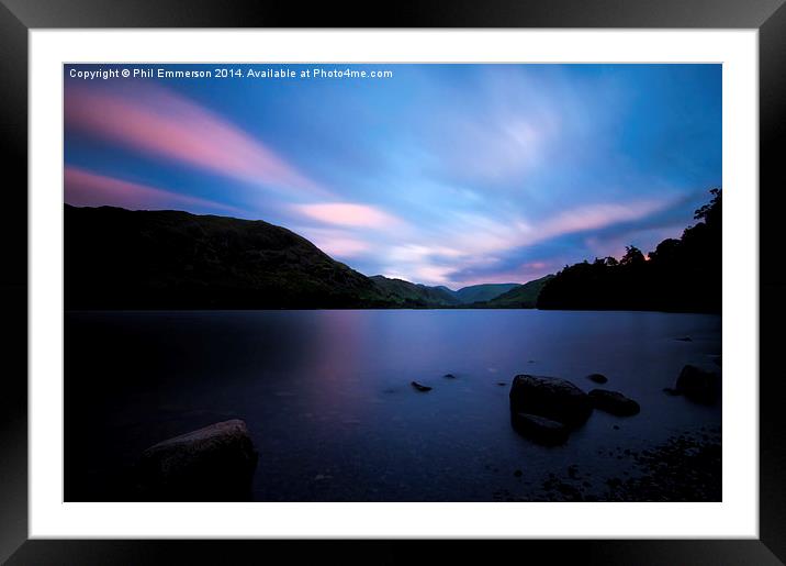 Ullswater Lake Sunset Framed Mounted Print by Phil Emmerson
