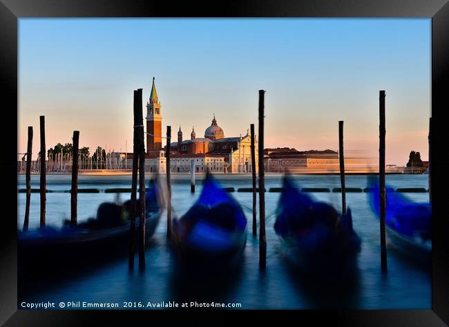 Venice Giorgio Island  Framed Print by Phil Emmerson