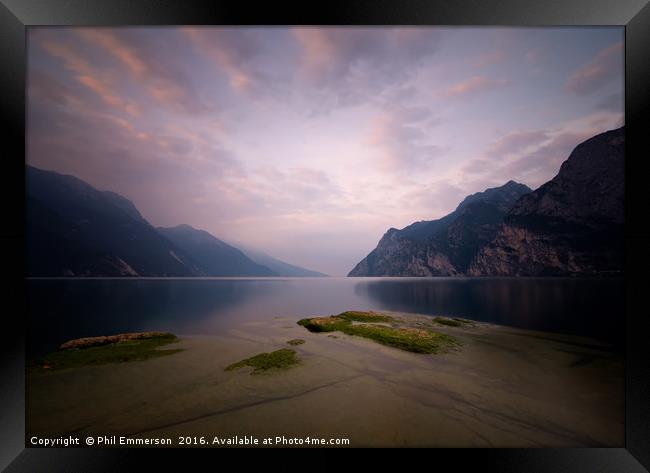 Lake Garda Sunrise Framed Print by Phil Emmerson
