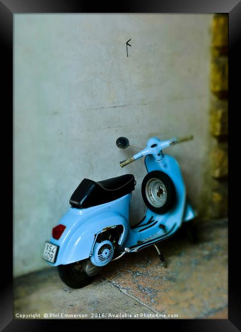 Italian Scooter Framed Print by Phil Emmerson