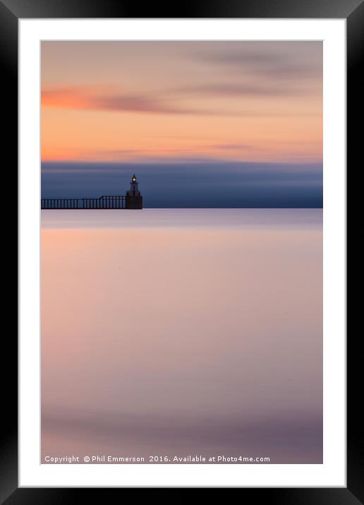 Tranquil Pier Framed Mounted Print by Phil Emmerson