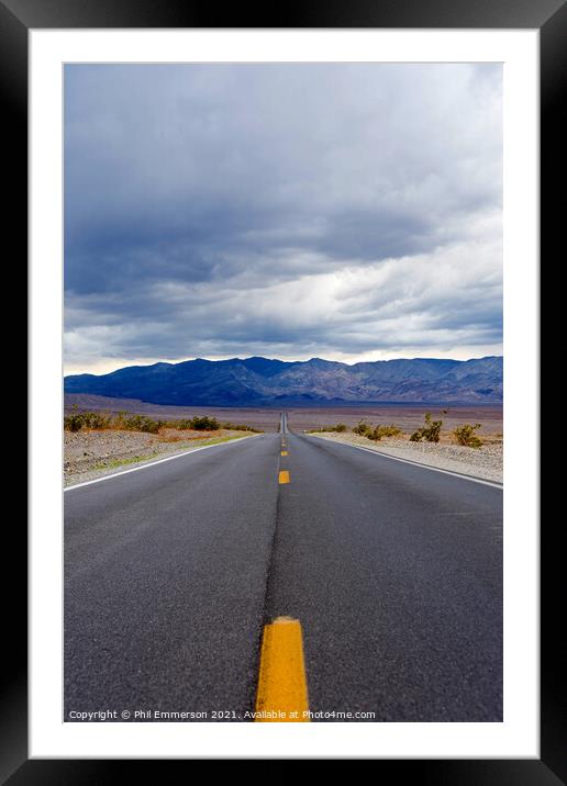 Desert Road Framed Mounted Print by Phil Emmerson
