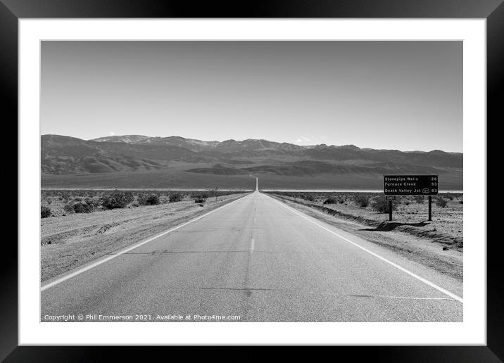 Death Valley Framed Mounted Print by Phil Emmerson