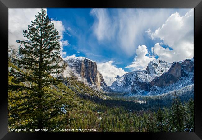 Tunnel View, Yosemite Framed Print by Phil Emmerson