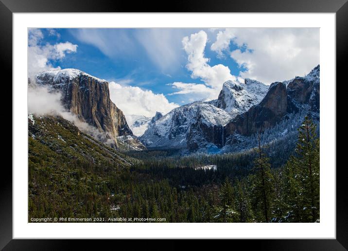 Valley View, Yosemite Framed Mounted Print by Phil Emmerson