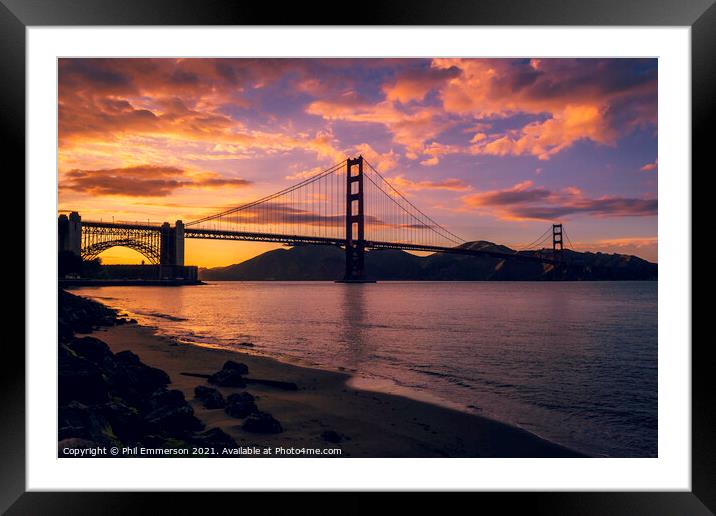 Californian Sunset Framed Mounted Print by Phil Emmerson